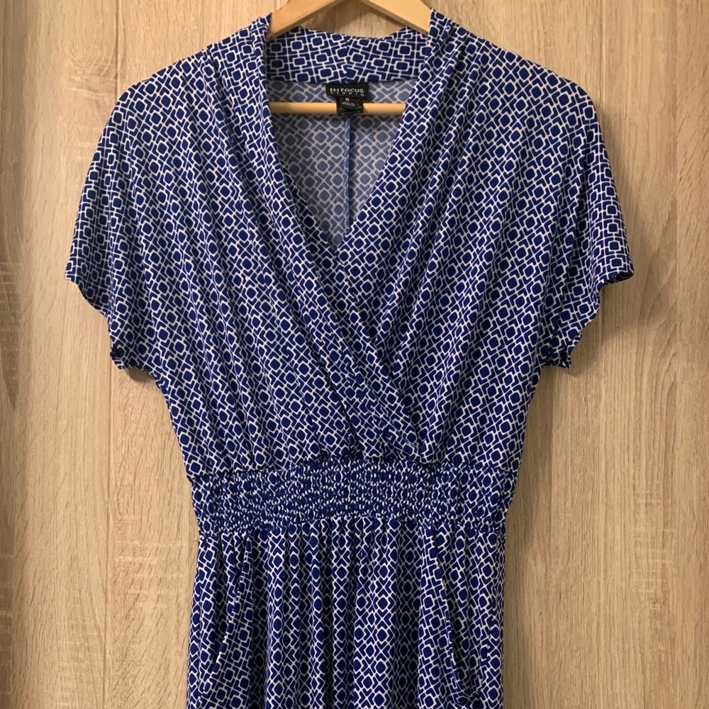 EnForce Studio Geometric Faux-Wrap Dress